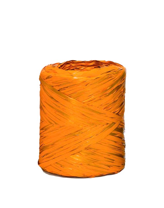 longitud 200 metros Bobina de rafia sintética de polirafia de color naranja R54 altura 15 mm 