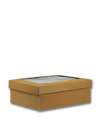Caja "Kraft Línea 1000" con ventana (38.5x30x14 cm.)