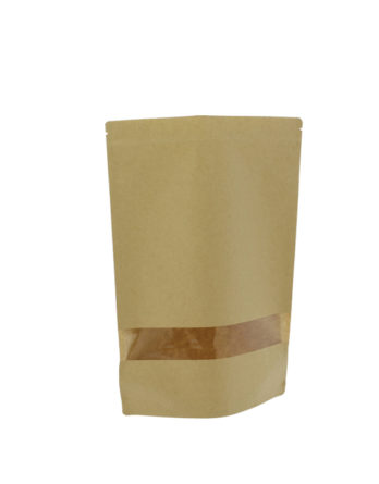 Bolsas de Papel plastificadas en el interior con ventana y cierre grip