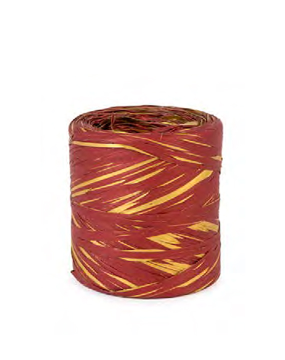 Bobina rafia bicolor Gold Granate/Oro