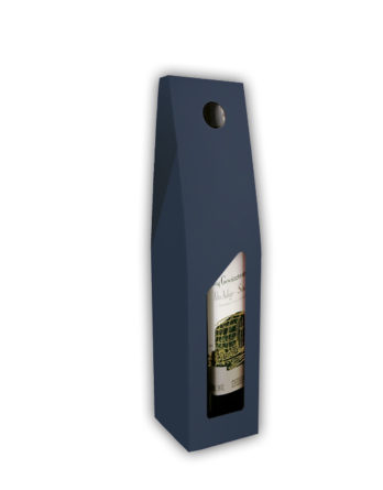 Caja Vino Azul 1 botella (Con ventana)