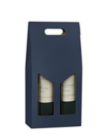 Caja Vino Azul 2 botellas (Separador a ventana)