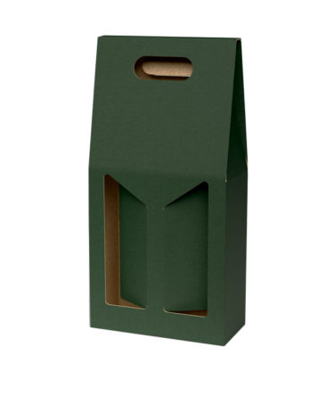 Caja Vino Liscio Verde 2 botellas (Con ventana)