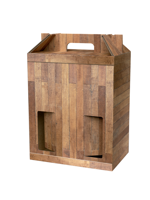 Caja Vino "Teak" 6 botellas (Con ventana)