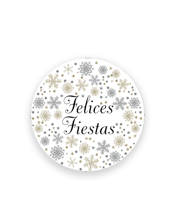 Etiqueta Adhesiva "Felices Fiestas" Ref. 3-764