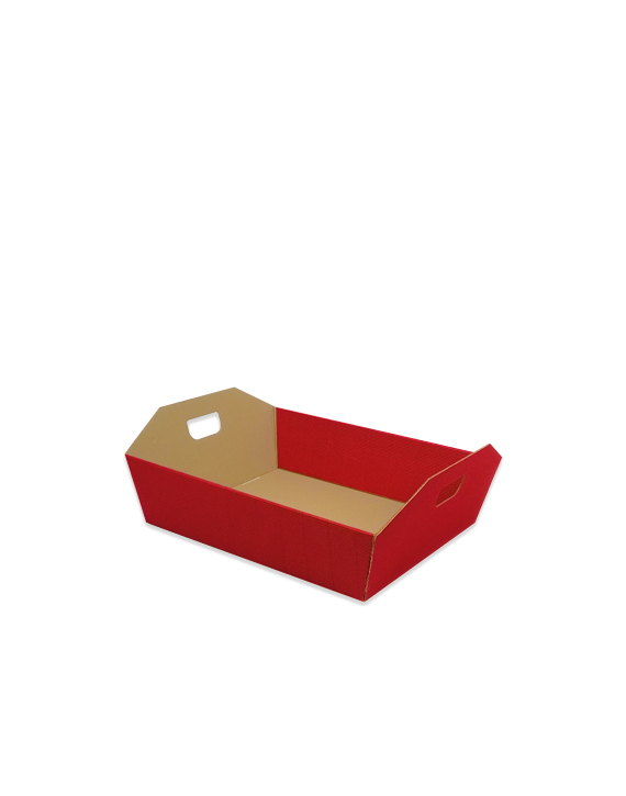 Cesta con mango “Kraft Rojo" Standard