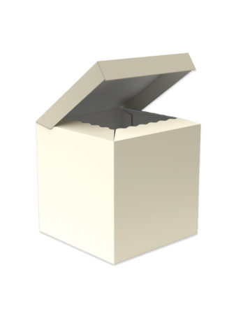 Caja decorativa Bauletto "Gofratto Avorio" Línea 900 (33x33x33 cm.)