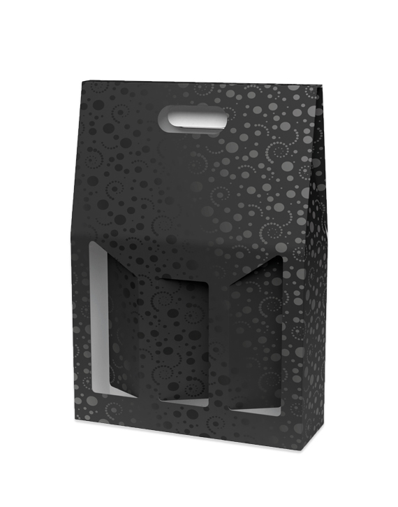 Caja Vino "Black Spot" 3 botellas (con ventana)