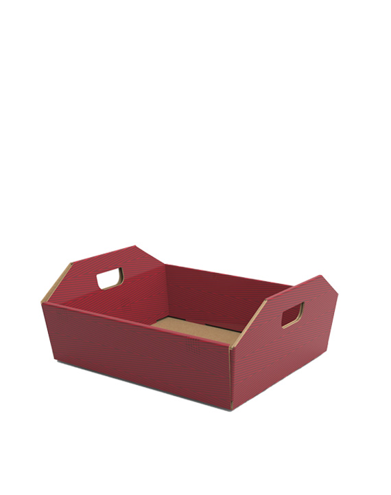 Cesta Red Velvet con Asa (30.5x24x6 cm.)