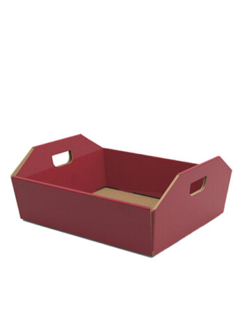 Cesta Red Velvet con Asa (42.5x32x12 cm.)