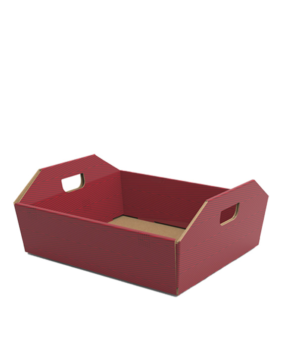 Cesta Red Velvet con Asa (42.5x32x12 cm.)