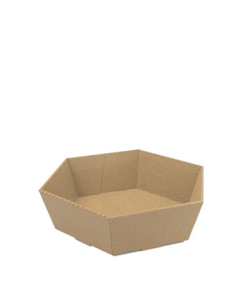 Cesta Hexagonal Canneté Hawana (25x28x9 cm.)