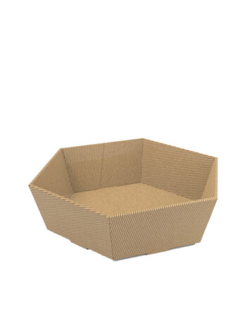 Cesta Hexagonal Canneté Hawana (34x38x12 cm.)