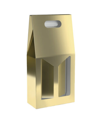 Caja de vino Glitter Oro 2 botellas