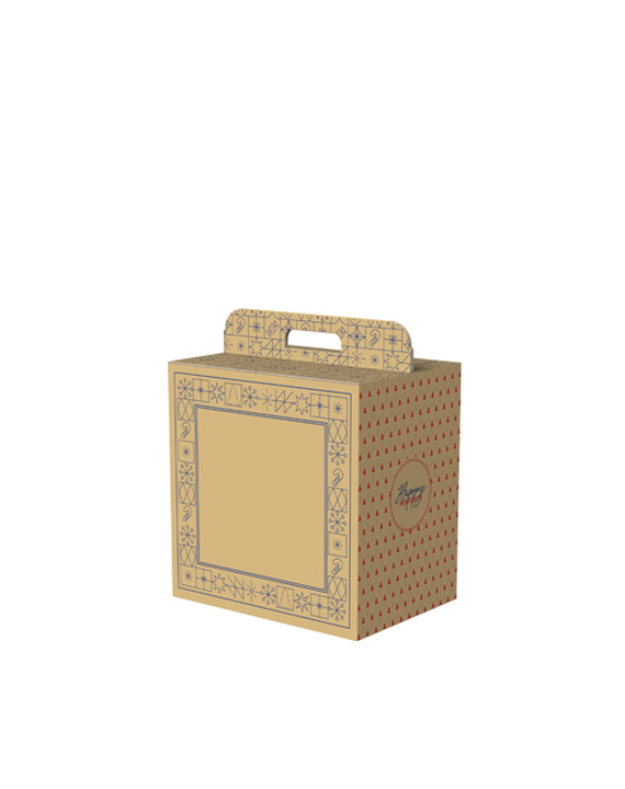 Caja Decorada Natural Christmas (30.5x23x34 cm.)