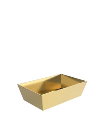 Cesta Glitter Oro Sin Asa (20.5x16x10 cm.)