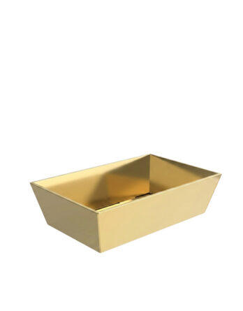 Cesta Glitter Oro Sin Asa (34x20x11 cm.)