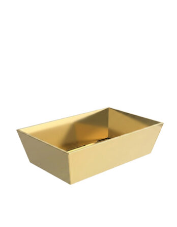 Cesta Glitter Oro Sin Asa (39x30x13 cm.)