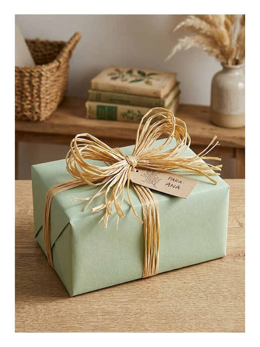 Bobina de Papel Eco Natur Liso Verde Agua