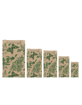 Sobres de papel Diseño Mariposas verdes